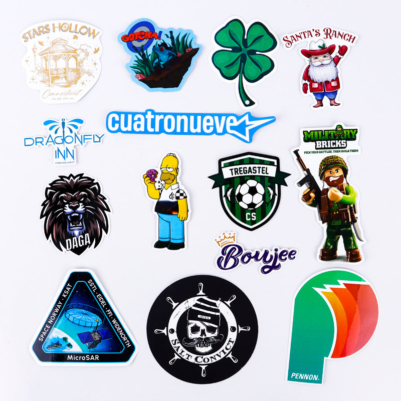 100 2" Gloss Custom Vinyl Stickers