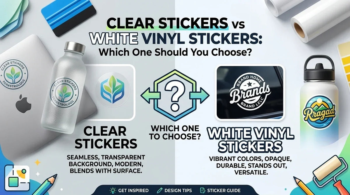 Clear Stickers vs White Vinyl Stickers: Which One Should You Choose?