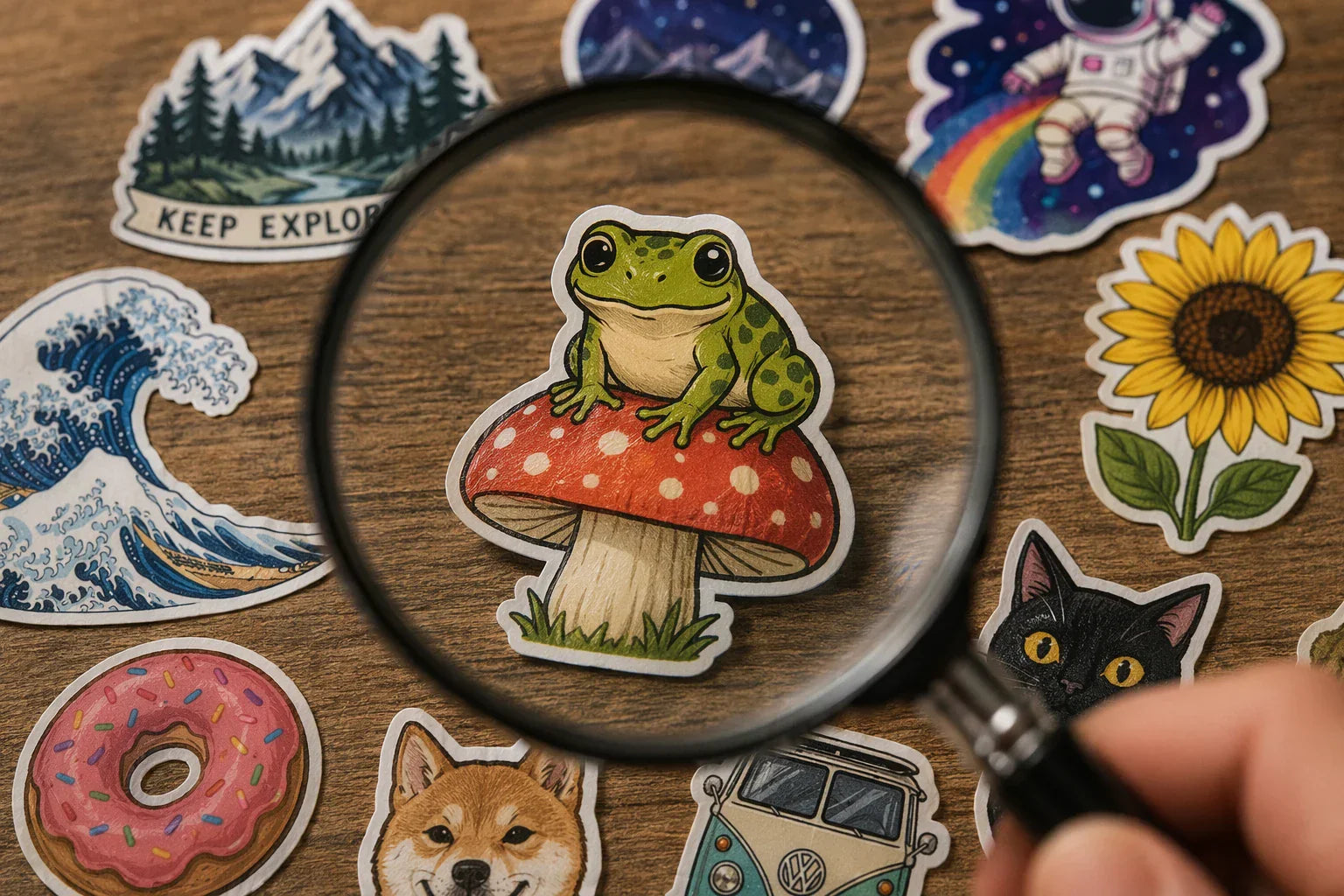 Inspecting sticker quality closely
