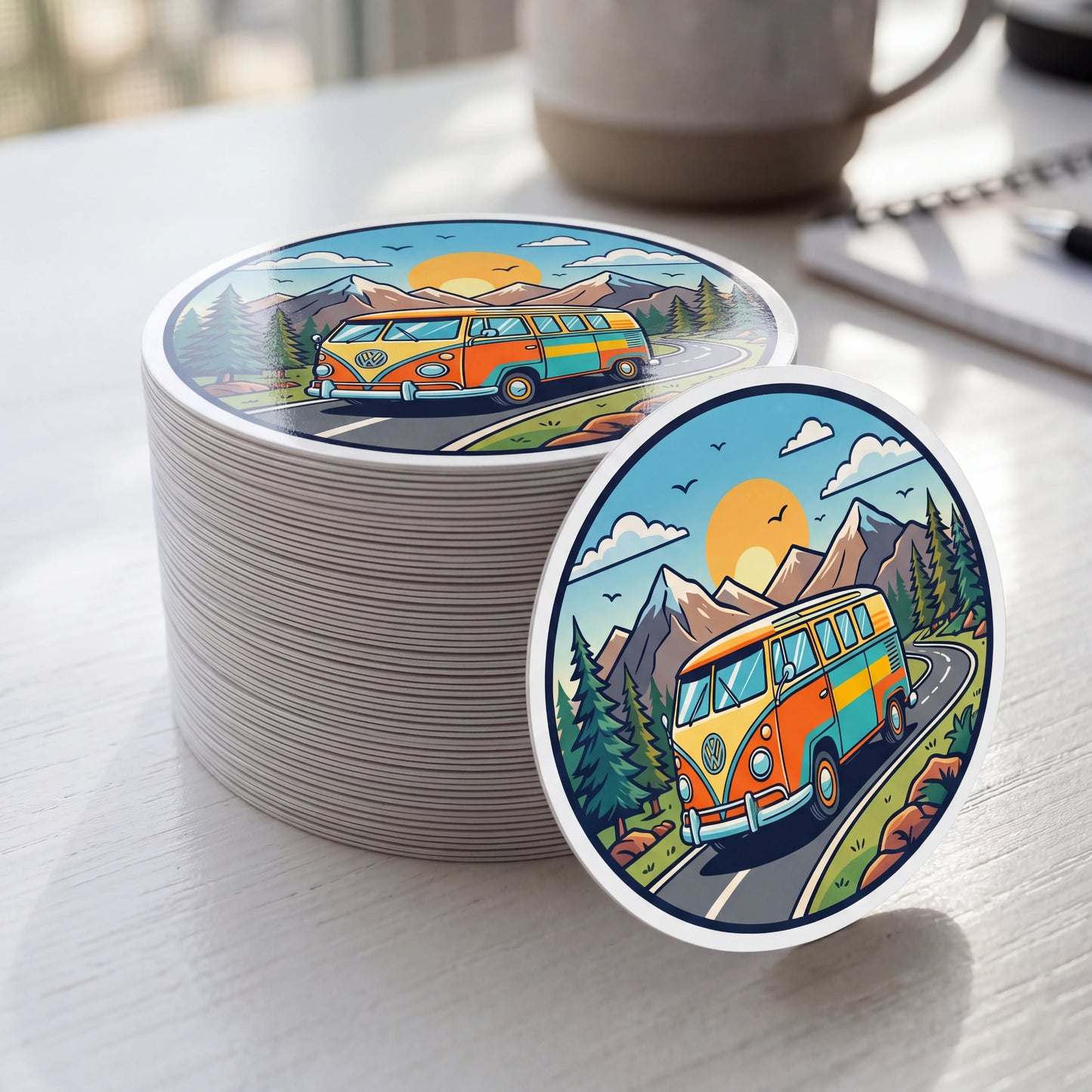 100 Pcs 3" Custom Vinyl Stickers