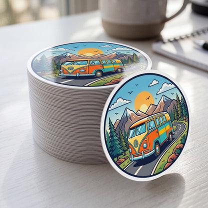 100 Pcs 3" Custom Vinyl Stickers