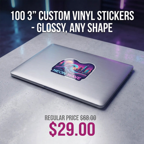 100 Custom 3 Inch Stickers