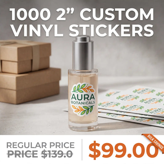 1000 2" Custom Vinyl Stickers