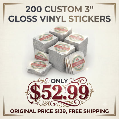 CUSTOM 3" GLOSS VINYL STICKERS