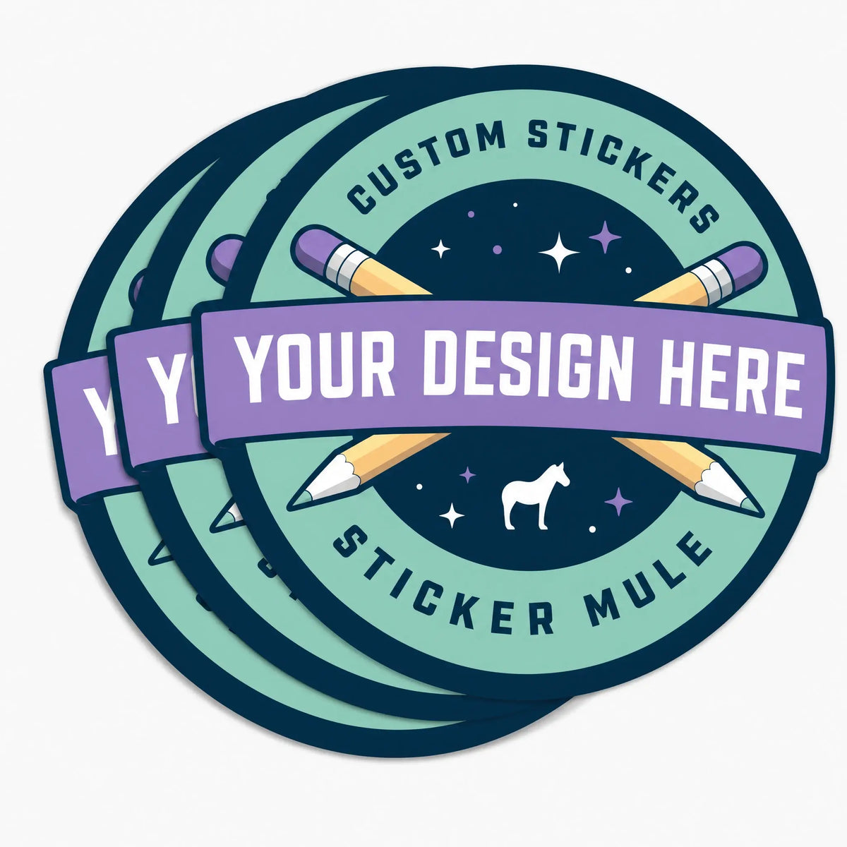 200 Pcs 3" Custom Vinyl Stickers
