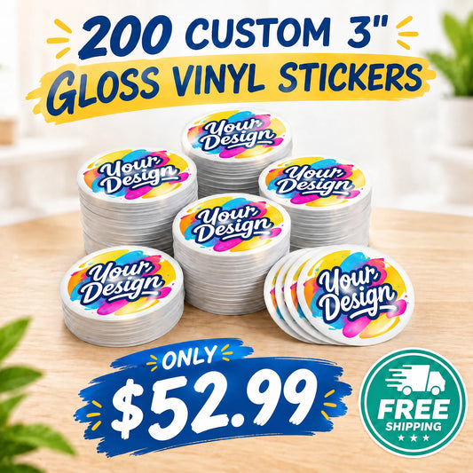 200 Custom 3 Inch Stickers