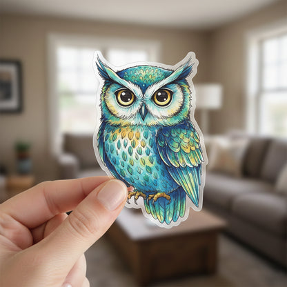 Owl Clear Vinyl Sticker