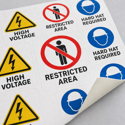 Custom Safety Decals and Sheet Stickers