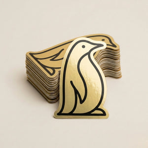 Custom Gold Metallic Stickers