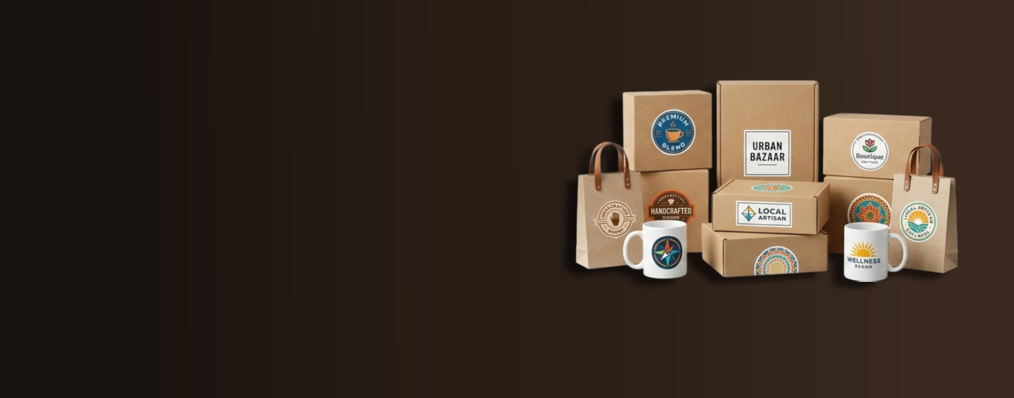 packaging sticker banner