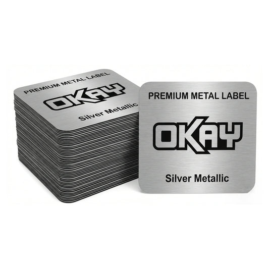 Silver Metallic Stickers