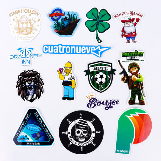 100 2" Gloss Custom Vinyl Stickers